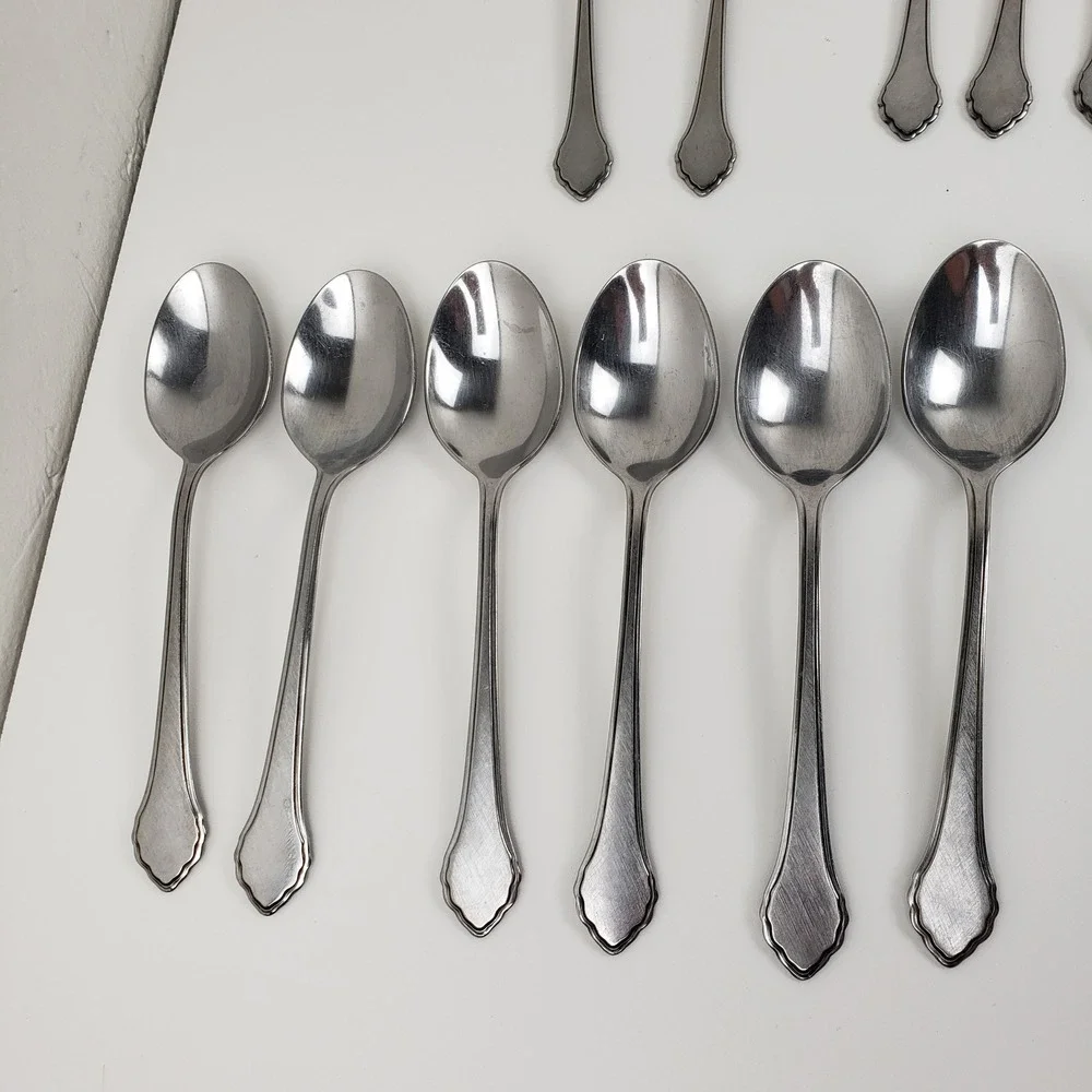 Wm A‎ Rogers Oneida Summer Mist Autumn Glow Stainless Flatware Set 19 Pieces